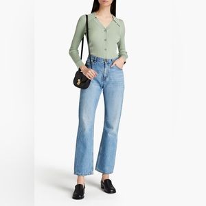 BNWT Sandro Paris Lalie Cardigan in Colour Vert Amande in Size 1/US S